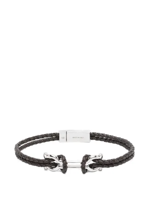 Ferragamo Gancini braided bracelet Silver 796080