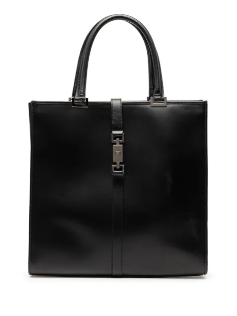 Gucci Pre-Owned 2000-2015 Leather Jackie tote bag Black VFMYF627N9SFLL8S