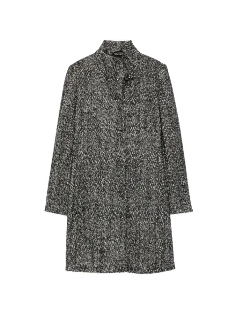 Fay herringbone-pattern funnel-neck coat Grey NAW50533020YQV