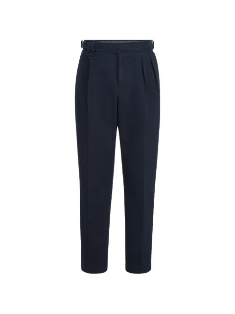 Brunello Cucinelli chevron-weave double-pleat trousers Blue M246NM5010C2517