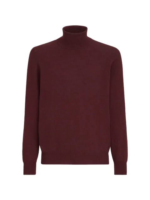 Brunello Cucinelli mouliné cashmere turtleneck sweater Red MQS00103CFH34