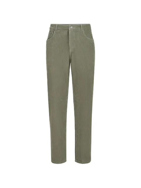 Brunello Cucinelli garment-dyed five-pocket trousers in cotton narrow-wale corduroy Green M279NF1012C6345