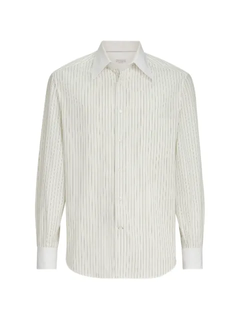 Brunello Cucinelli striped shirt Neutrals MY6630620C001