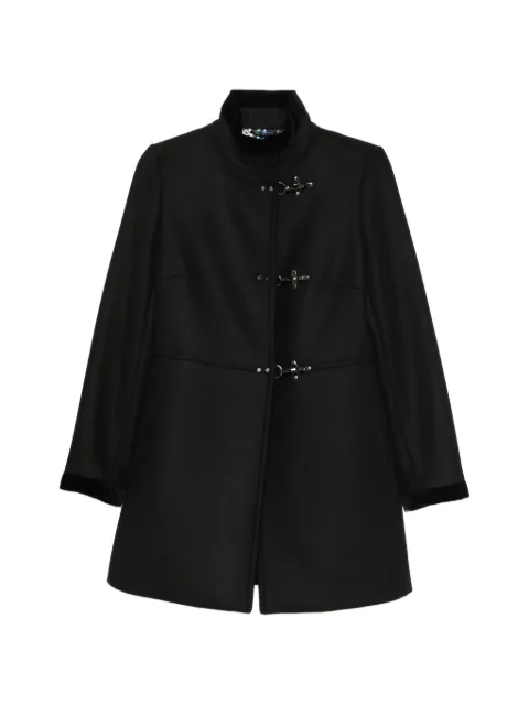 Fay Virginia lobster-claw fastening coat Black NAW50534000
