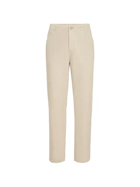 Brunello Cucinelli garment-dyed five-pocket trousers in cotton narrow-wale corduroy Neutrals M279NF1012C6337