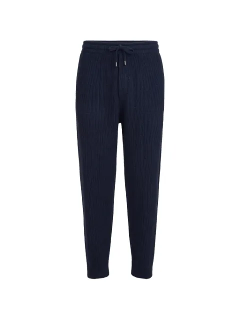 Brunello Cucinelli cashmere English rib knit joggers Blue M22704849GC9769