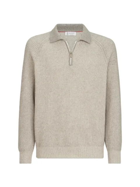 Brunello Cucinelli half-zip sweater Neutrals M22700505CUT04