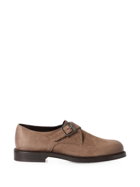 Brunello Cucinelli suede monk strap Derbys Neutrals MZUDERG665C7959