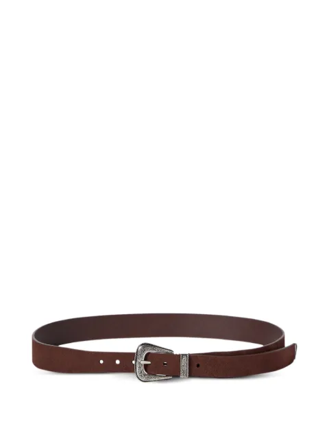 Brunello Cucinelli reversed leather belt with tip Brown MAUGP210C4230