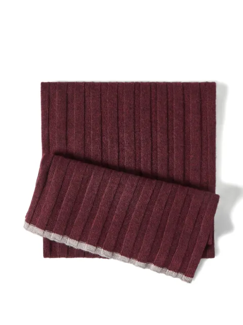 Brunello Cucinelli contrast-trim scarf Red M2240819CNH22