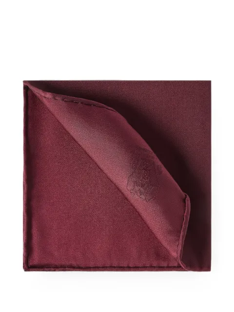 Brunello Cucinelli Solomeo embroidered silk pocket square Red MI8900091C2125