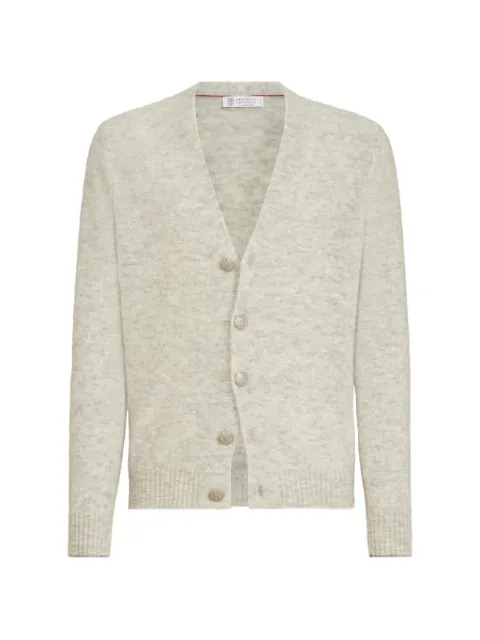 Brunello Cucinelli alpaca, cashmere and wool cardigan Grey MTF709906CY921