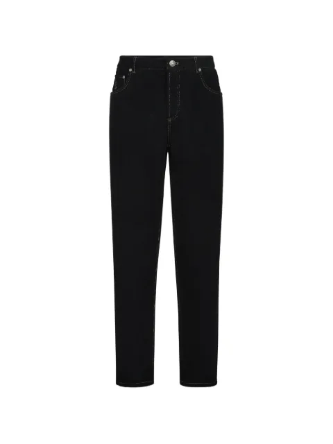 Brunello Cucinelli garment-dyed five-pocket trousers in cotton narrow wale corduroy Black M279NF1012C101