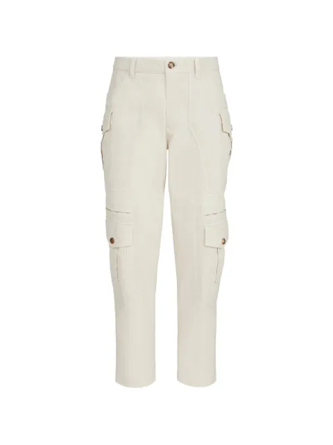 Brunello Cucinelli peached cotton gabardine explorer trousers White M225NS1070C6332