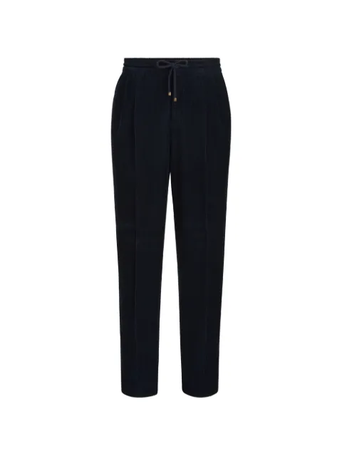 Brunello Cucinelli corduroy drawstring trousers Blue M279NE1710C2517