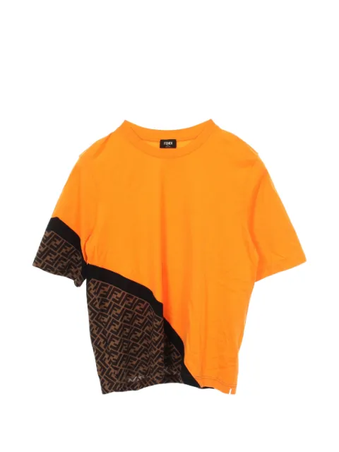 Fendi Pre-Owned 2010s Zucca short-sleeved cotton T-shirt Orange 1027083
