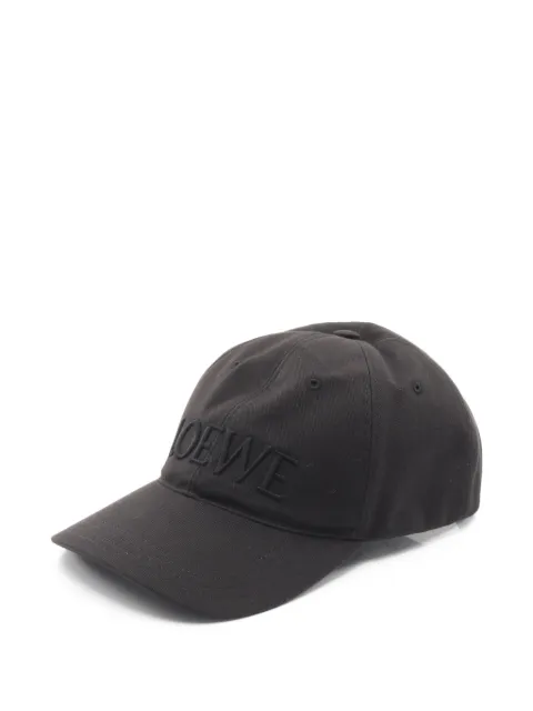 Loewe Pre-Owned 2000s logo-embroidered baseball cap Black 1070091
