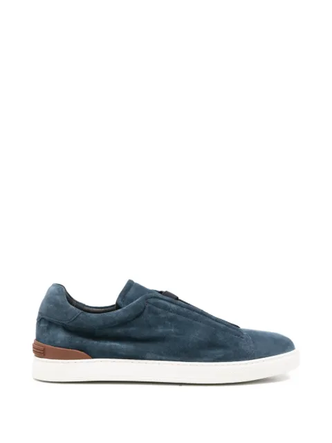 JOHN HARRISON panelled suede sneakers Blue 604226107