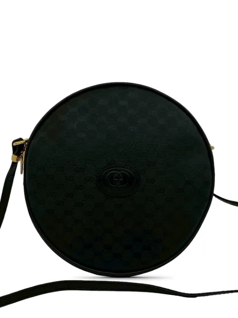 Gucci Pre-Owned 20th Century Micro GG Supreme Round crossbody bag Black ET7RS0E9SWHPO97W