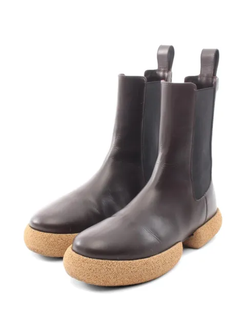 Dries Van Noten Pre-Owned 2020s leather chelsea boots Brown 1070420