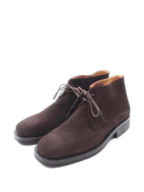 Hermès Pre-Owned Chukka suede desert boots Brown 1071327