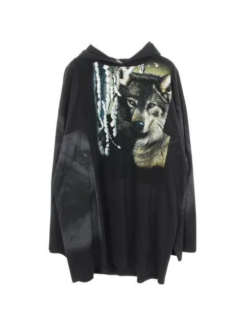 Balenciaga Pre-Owned graphic-print hoodie Black 1062003