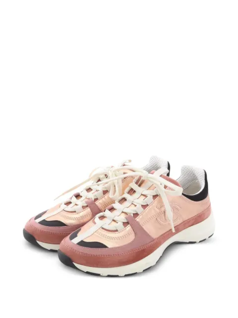 CHANEL Pre-Owned 1986-1988 CC-logo low-top sneakers Pink 1067790