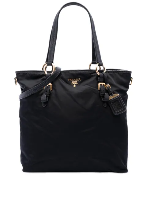 Prada Pre-Owned 2013-2026 Tessuto Convertible Tote satchel Black PRZGE97NQHAZN3BV