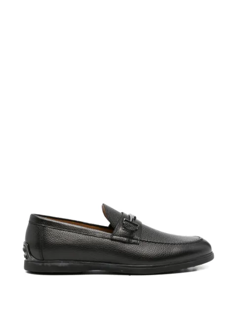 JOHN HARRISON grained-leather loafers Black 604226110