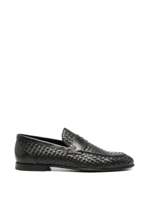JOHN HARRISON woven penny-strap loafers Black 604226103