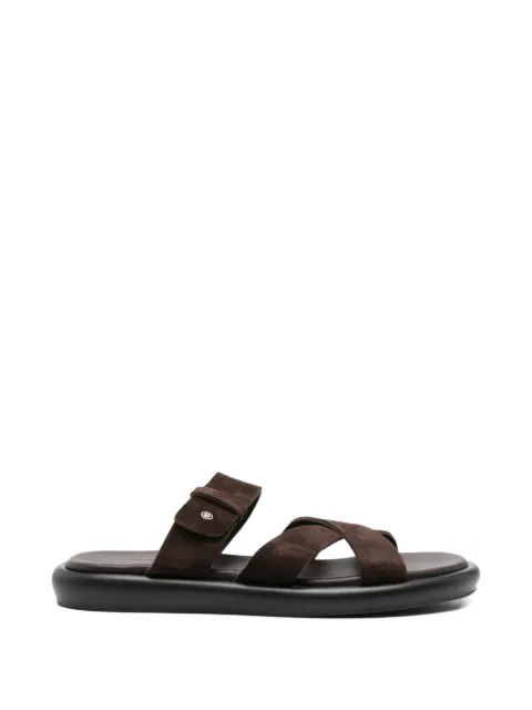 JOHN HARRISON suede crossover sandals Brown 604226121