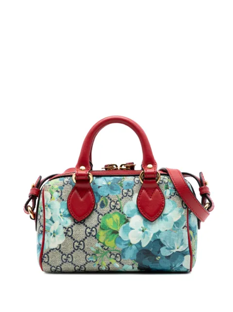 Gucci Pre-Owned 2016-2026 Mini GG Supreme Blooms Boston Bag satchel Red AZUMBSOFVW906PCJ