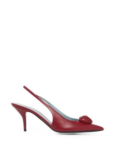 Valentino Garavani embellished slingback pumps Red 9W2S0QD6DMD