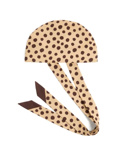 Valentino Garavani Pois Dalmata Plus de Pois headband in cotton and silk Neutrals WHI008JFJ