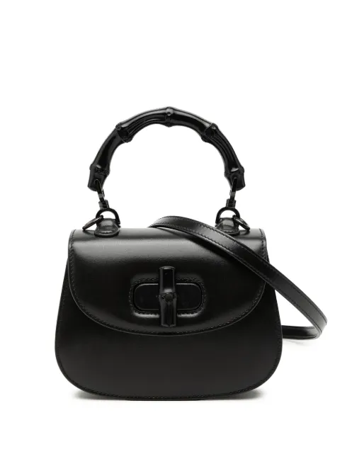 Gucci Pre-Owned 2000-2015 Mini Calfskin 1947 Bamboo Top Handle Bag satchel Black C3TV0I30FCQMOL2W