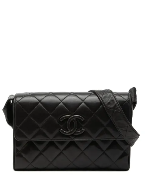 CHANEL Pre-Owned 1994-1996 CC Quilted Lambskin Flap crossbody bag Black 6M4GWGMHC6OTV72I