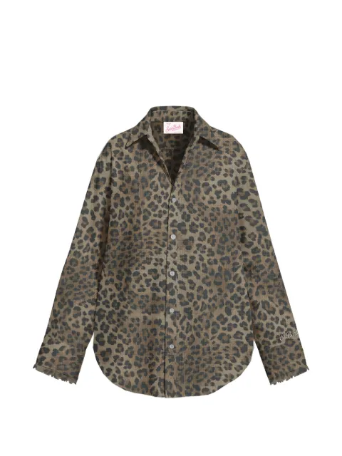 MC2 Saint Barth Cristal leopard-print shirt Brown CYS0001