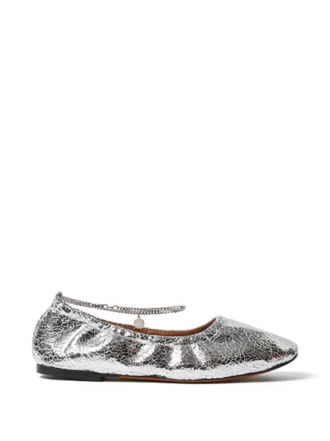 Stella McCartney chain-link ballet flats Silver 810659E00311
