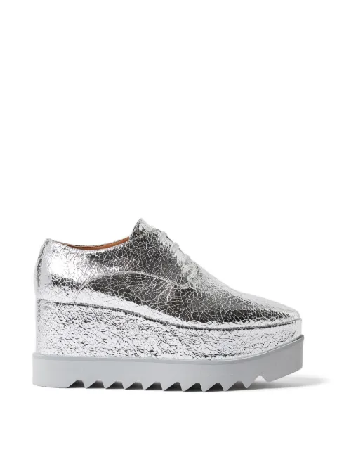 Stella McCartney Elyse lace-up derby shoes Silver 810479E00311