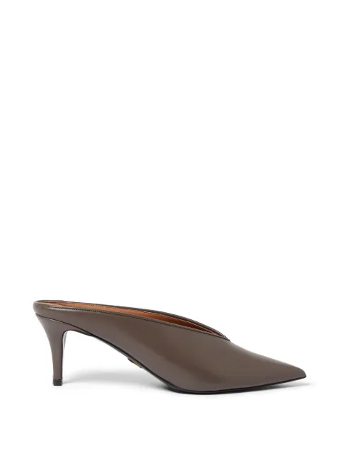 Stella McCartney pointed-toe V-cut mules Brown 810685AP0280