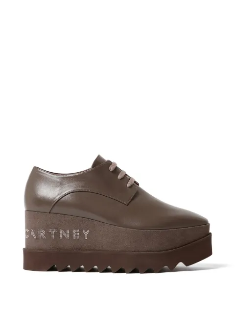 Stella McCartney Elyse logo-detail derby shoes Brown 800004AP0280