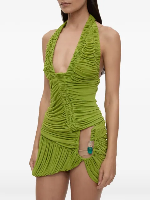 Christopher Esber Beach Glass Bubble mini dress Green 26023714