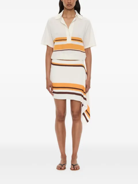 Christopher Esber Straccio knitted draped mini skirt White 26024736