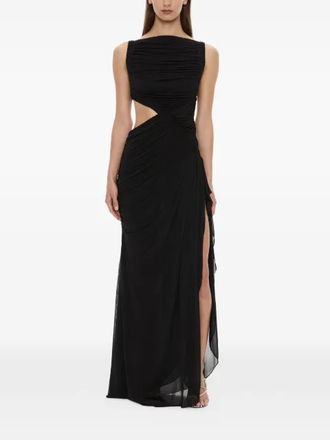 Christopher Esber Theia Squared ruched cutout dress Black 26023740