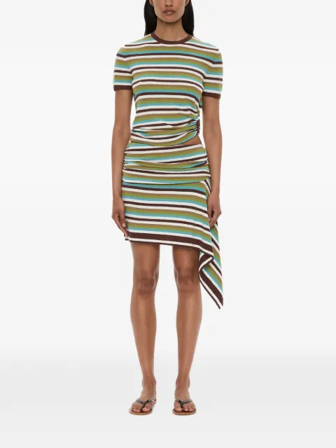 Christopher Esber Orbit stripe-knit T-shirt White 26021788