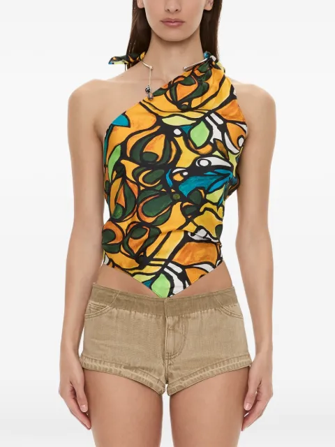 Christopher Esber Tropic Nouveau scarf-tie top Yellow 26021847