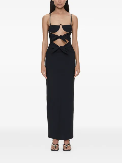 Christopher Esber Porto tie-fastening cutout long dress Black 26027701