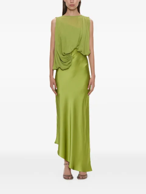 Christopher Esber Cumulus draped asymmetric dress Green 25023311
