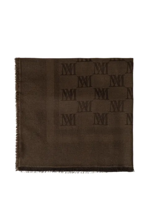 Max Mara Gelato monogram-pattern scarf Brown 2624546021