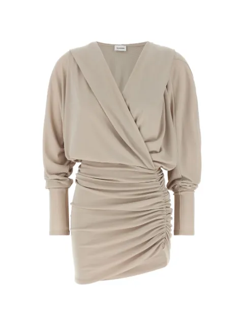 THE ANDAMANE Grace hooded ruched mini dress Grey T190153ATJP073GREIGE